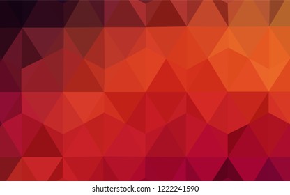 Dark Red vector abstract mosaic pattern. Creative illustration in halftone style with triangles. Completely new template for your banner.