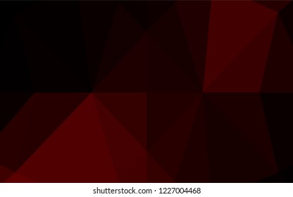 Dark Red vector abstract mosaic backdrop. Geometric illustration in Origami style with gradient.  A completely new template for your business design.