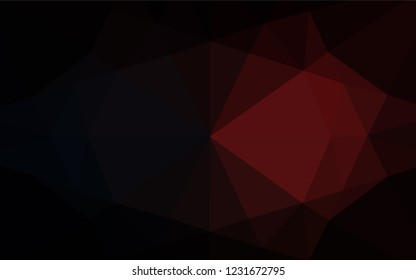 Dark Red vector abstract mosaic background. Shining colored illustration in a Brand new style. Triangular pattern for your business design.
