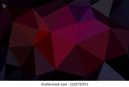 Dark Red vector abstract mosaic pattern. Glitter abstract illustration with an elegant triangles. Template for cell phone's backgrounds.