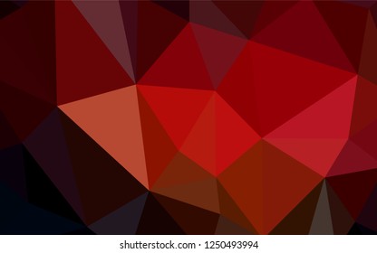 Dark Red vector abstract mosaic pattern. A sample with polygonal shapes. Pattern for a brand book's backdrop.