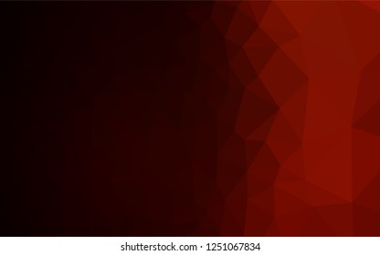 Dark Red vector abstract mosaic pattern. A sample with polygonal shapes. The completely new template can be used for your brand book.