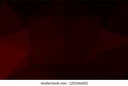 Dark Red vector abstract mosaic backdrop. Brand new colored illustration in blurry style with gradient. Triangular pattern for your business design.