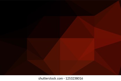 Dark Red vector abstract mosaic backdrop. A vague abstract illustration with gradient. Triangular pattern for your business design.