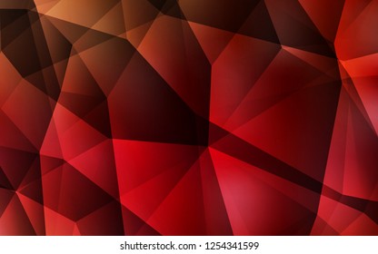 Dark Red vector abstract mosaic backdrop. Colorful illustration in polygonal style with gradient. A completely new design for your leaflet.
