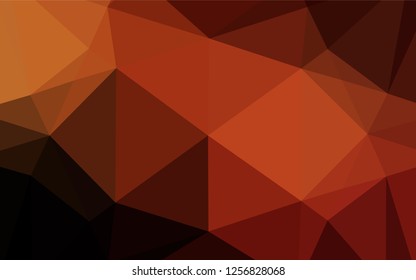Dark Red vector abstract mosaic background. Creative illustration in halftone style with gradient. Triangular pattern for your business design.