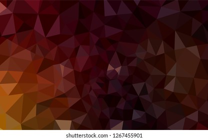 Dark Red vector abstract mosaic backdrop. Geometric illustration in Origami style with gradient.  Completely new template for your banner.