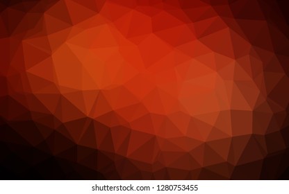 Dark Red vector abstract mosaic background. Colorful illustration in Origami style with gradient.  Brand new design for your business.