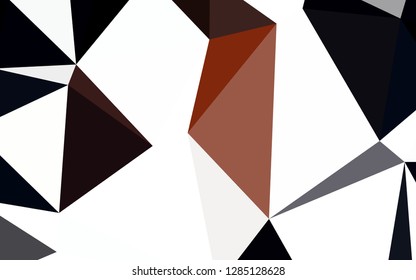 Dark Red vector abstract mosaic pattern. A sample with polygonal shapes. Brand new design for your business.