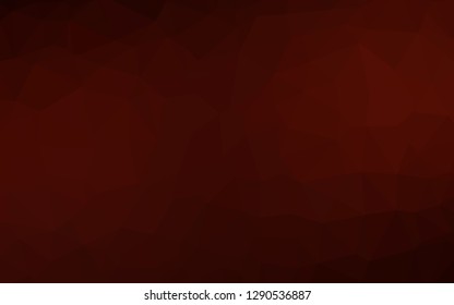 Dark Red vector abstract mosaic backdrop. A completely new color illustration in a vague style. Triangular pattern for your business design.