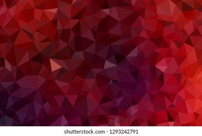 Dark Red vector abstract mosaic backdrop. A completely new color illustration in a polygonal style. Best triangular design for your business.