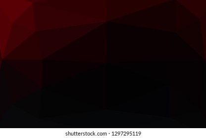 Dark Red vector abstract mosaic background. Geometric illustration in Origami style with gradient. Template for a cell phone background.