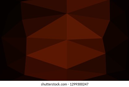 Dark Red vector abstract mosaic backdrop. Creative illustration in halftone style with gradient. The best triangular design for your business.