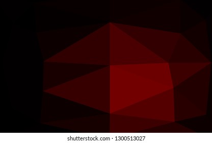 Dark Red vector abstract mosaic background. Geometric illustration in Origami style with gradient. Template for a cell phone background.