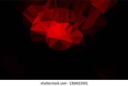 Dark Red vector abstract mosaic backdrop. Geometric illustration in Origami style with gradient.  The completely new template can be used for your brand book.