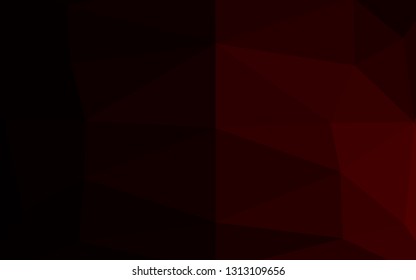 Dark Red vector abstract mosaic backdrop. Colorful illustration in abstract style with gradient. The best triangular design for your business.