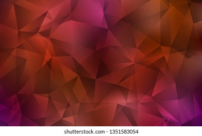 Dark Red vector abstract mosaic background. A sample with polygonal shapes. Brand new design for your business.