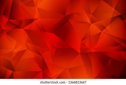 Dark Red vector abstract mosaic background. Colorful illustration in abstract style with triangles. New template for your brand book.