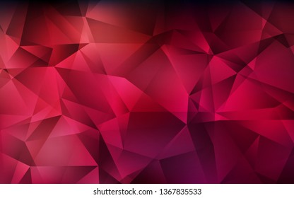 Dark Red vector abstract mosaic backdrop. Colorful illustration in abstract style with triangles. Brand new design for your business.