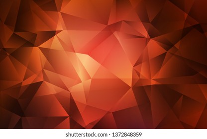 Dark Red vector abstract mosaic background. Modern abstract illustration with triangles. A completely new design for your leaflet.