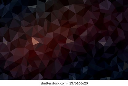Dark Red vector abstract mosaic pattern. Creative illustration in halftone style with triangles. A completely new design for your leaflet.