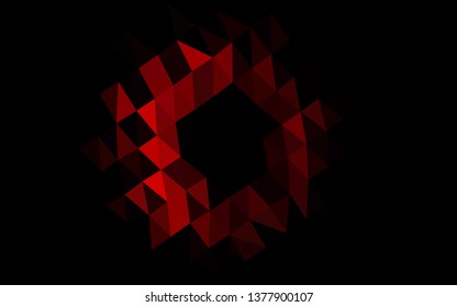 Dark Red vector abstract mosaic background. Shining illustration, which consist of triangles. Textured pattern for background.