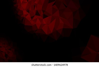 Dark Red vector abstract mosaic pattern. A vague abstract illustration with gradient. Triangular pattern for your business design.