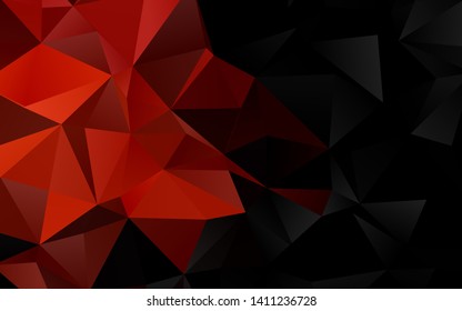Dark Red vector abstract mosaic background. Shining illustration, which consist of triangles. New texture for your design.