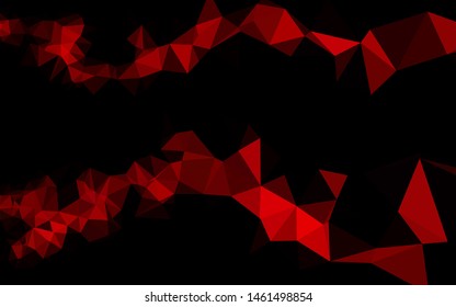 Dark Red vector abstract mosaic background. Colorful illustration in Origami style with gradient.  Completely new design for your business.
