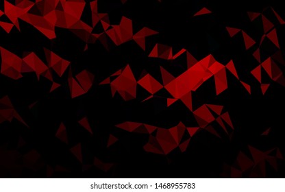Dark Red vector abstract mosaic backdrop. Brand new colorful illustration in with gradient. The best triangular design for your business.