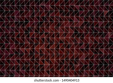 Dark Red vector abstract mosaic pattern. Shining polygonal illustration, which consist of triangles. Polygonal design for your web site.