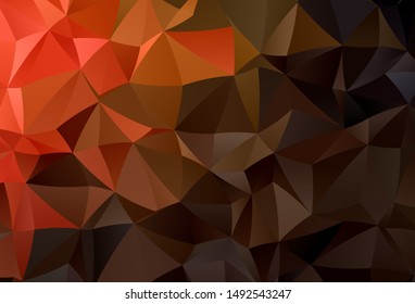 Dark Red vector abstract mosaic background. Colorful abstract illustration with triangles. Polygonal design for your web site.