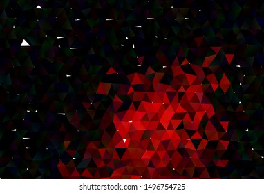 Dark Red vector abstract mosaic background. A vague abstract illustration with gradient. Completely new template for your business design.