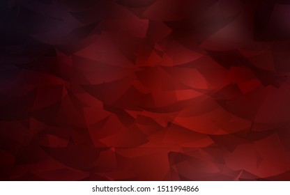 Dark Red vector abstract mosaic pattern. Colorful illustration in polygonal style with gradient. Best triangular design for your business.