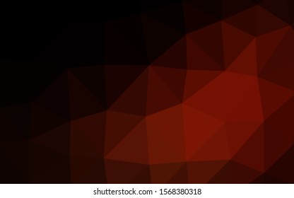 Dark Red vector abstract mosaic background. Shining illustration, which consist of triangles. Completely new design for your business.