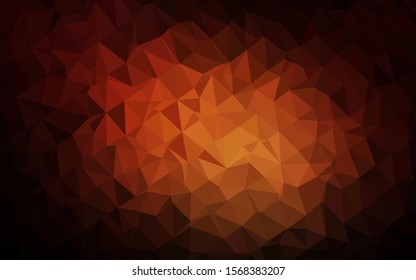 Dark Red vector abstract mosaic pattern. Geometric illustration in Origami style with gradient. Completely new template for your business design.