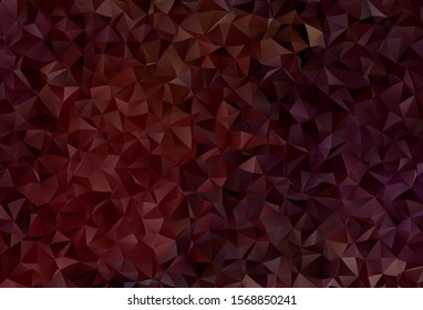 Dark Red vector abstract mosaic pattern. Modern abstract illustration with triangles. Brand new style for your business design.