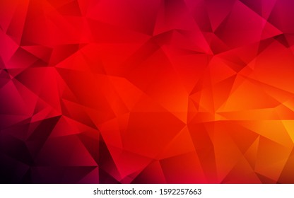 Dark Red vector abstract mosaic backdrop. Triangular geometric sample with gradient.  Textured pattern for your backgrounds.