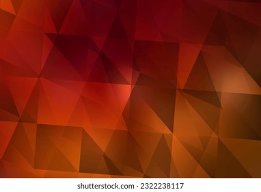 Dark Red vector abstract mosaic backdrop. Creative geometric illustration in Origami style with gradient. Pattern for a brand book's backdrop.