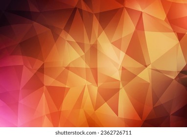 Dark Red vector abstract mosaic background. Polygonal abstract illustration with gradient. Best triangular design for your business.