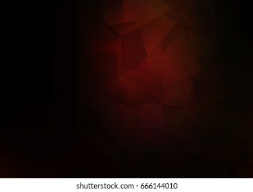 Dark Red vector abstract mosaic background. Triangular geometric sample with gradient.  The polygonal design can be used for your web site.