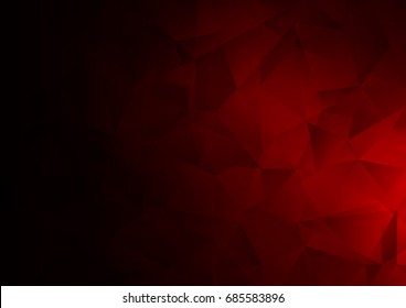 Dark Red vector abstract mosaic pattern. Shining illustration, which consist of triangles. The elegant pattern can be used as part of a brand book.