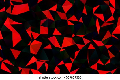Dark Red vector abstract mosaic pattern. Geometric illustration in Origami style with gradient.  The textured pattern can be used for background.