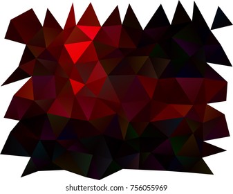 Dark Red vector abstract mosaic pattern. Creative geometric illustration in Origami style with gradient. A completely new design for your business.