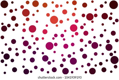 Dark Red vector abstract pattern with circles. Geometry template for your business design. Background with colored spheres.