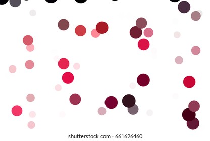 Dark Red vector abstract pattern with circles. Geometry template for your business design. Background with colored spheres.