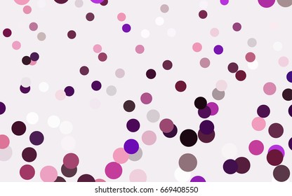 Dark Red vector abstract pattern with circles. Geometry template for your business design. Background with colored spheres.