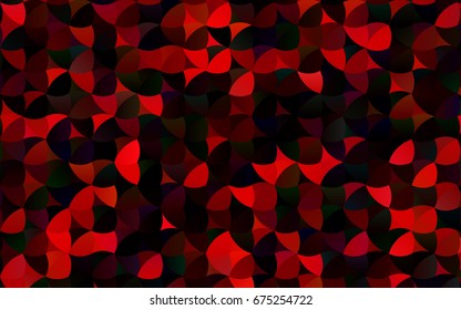Dark Red vector abstract pattern with circles. Geometry template for your business design. Background with colored spheres.