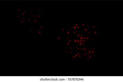 Dark Red vector abstract pattern with circles. Geometry template for your business design. Background with colored spheres.