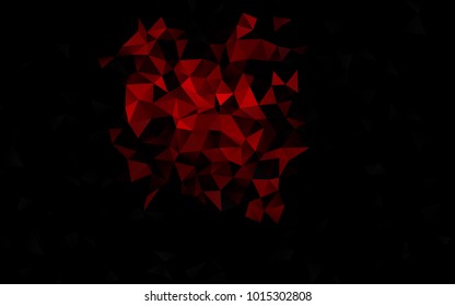 Dark Red vector abstract polygonal template. Triangular geometric sample with gradient.  A new texture for your design.